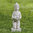 Deko Windlicht Buddha Figur aus Kunstharz creme Höhe 44cm