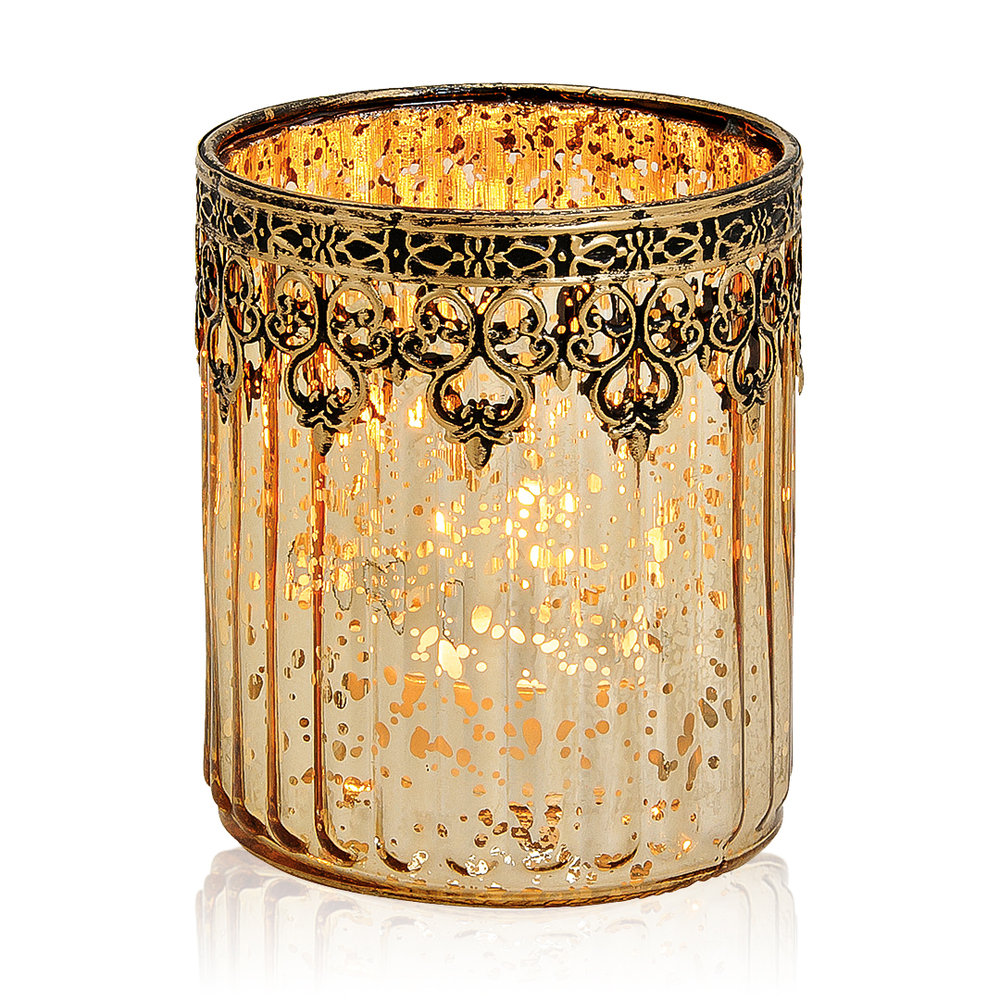 Casa Moro Marokkanische Windlichter 3er Set Navin aus Metall in Antik-Gold Look 3 runde Kerzenhalter Orientalische Teelichthalter wie aus 1001 Nacht WLS505
