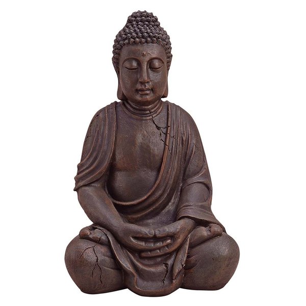 Deko Buddha Figur sitzend in braun Höhe 50 cm