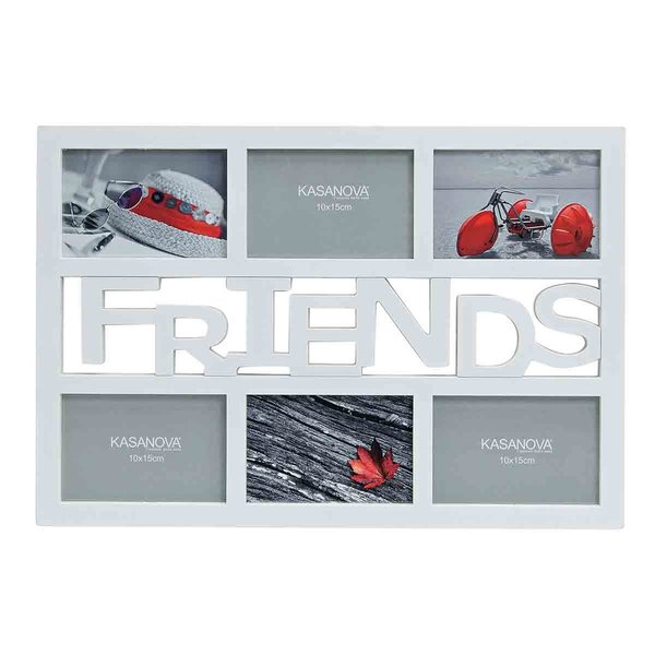 Bilderrahmen Friends für 6 Fotos aus Kunststoff 48x33 cm
