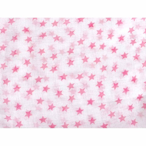 Damen Loopschal aus Polyester weiß/rosa ca.70cm x 180cm