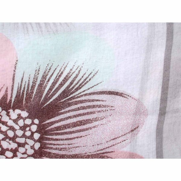 Damen Loopschal aus Polyester Blumen flieder 70cm x 180cm
