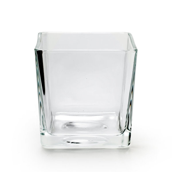 Tischdeko Glasvase Cube aus Glas 10x10 cm
