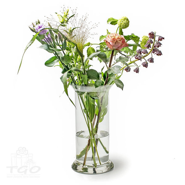 Tischdeko Blumenvase aus Glas Höhe 35 cm