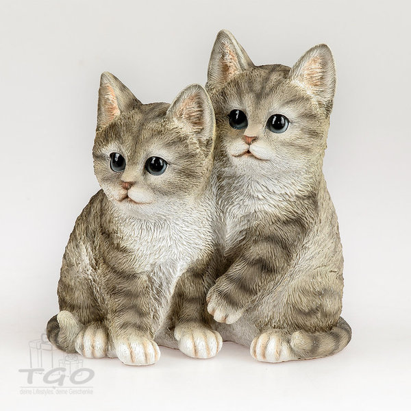 Formano Dekofigur Katzenpaar sitzend Höhe 20cm