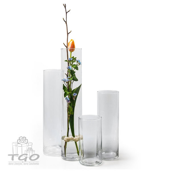 Tischdeko Blumenvase Zylinder Höhe 30cm