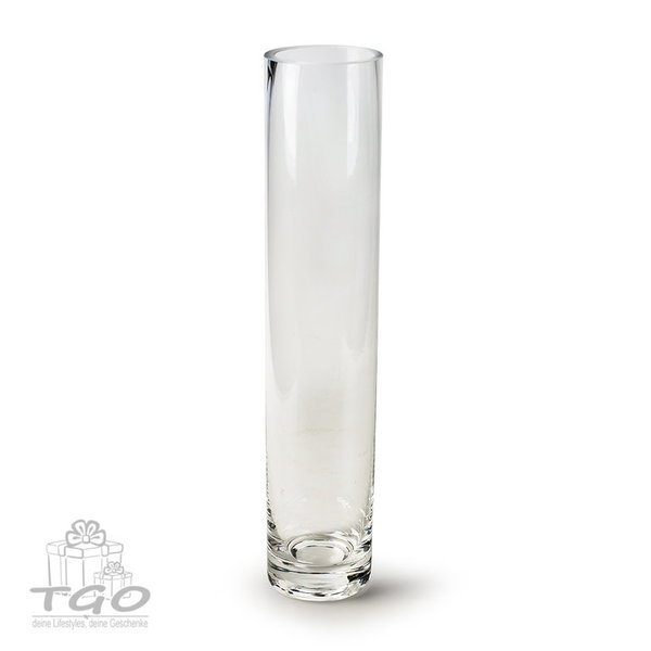 Tischdeko Glas Vase Zylinder Höhe 25cm