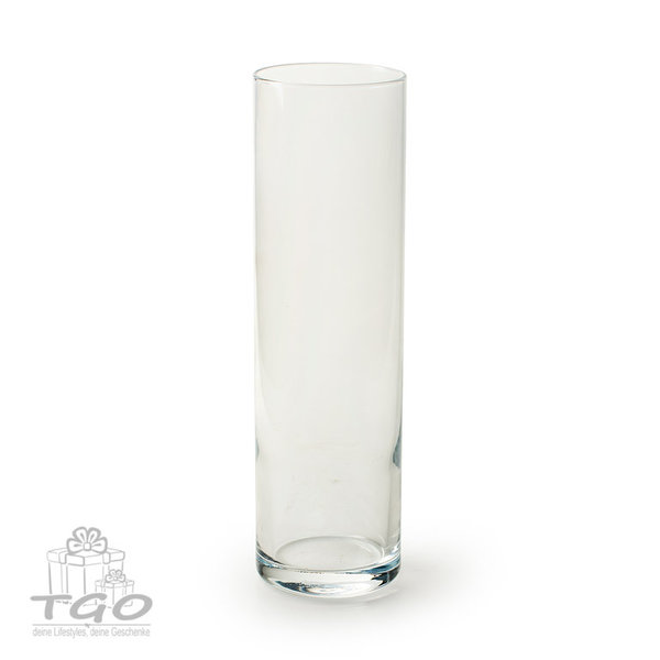 Tischdeko Vase Zylinder aus Glas Höhe 23cm