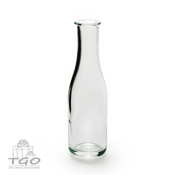 Tischdeko Flaschenvase aus Glas Höhe 19,5 cm