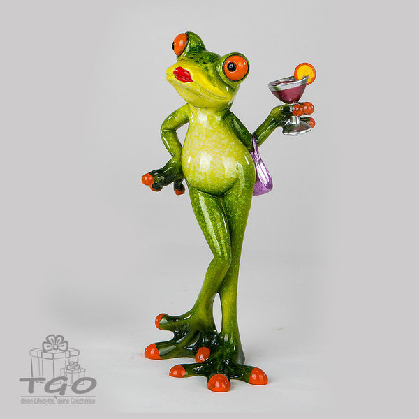 Formano Deko Figur Frosch Lady hellgrün 15cm