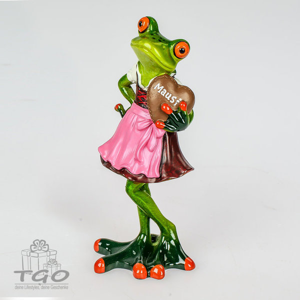 Formano Dekofigur Frosch Frau in Tracht Höhe 17cm