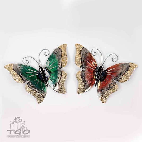 Formano Wanddeko Schmetterling aus Metall 37cm