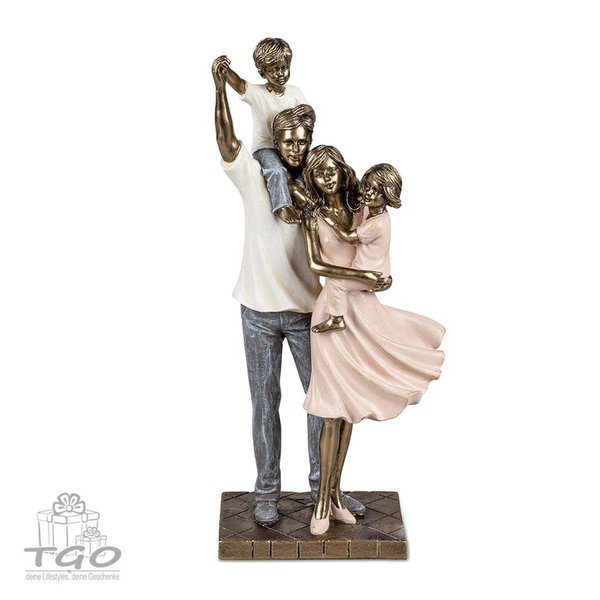 Formano Skulptur Familie 14x30cm aus Kunststein antik-goldener