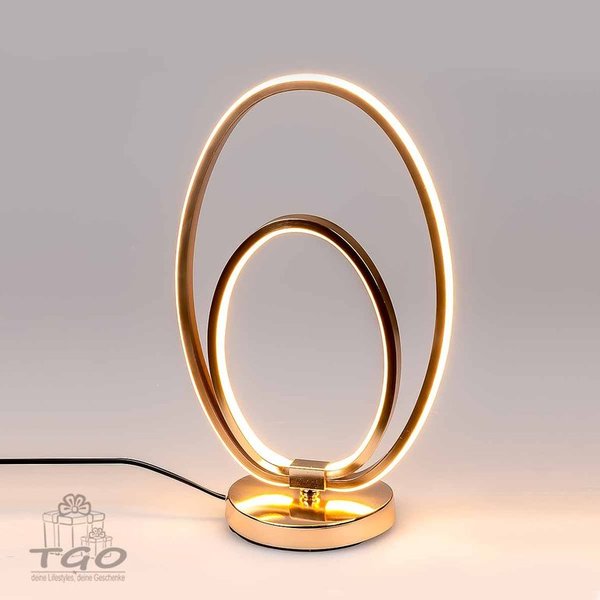 Formano LED Lampe Spirale auf Fuß goldenem Metall 24x38cm